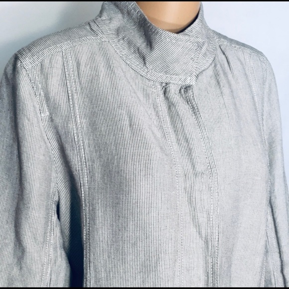 Carlson Linen Jacket Black & White Stripe Blazer - Picture 7 of 16